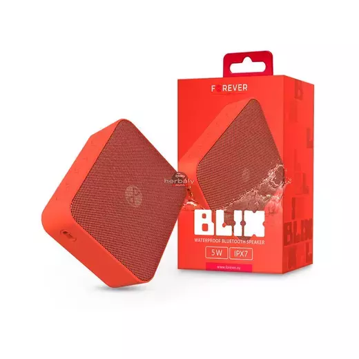 Forever vezeték nélküli bluetooth hangszóró - Forever Blix 5 BS-800 Waterproof Bluetooth Speaker - piros