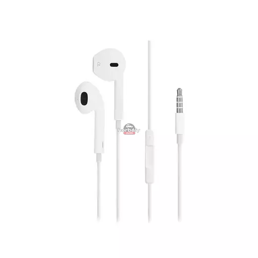 Apple gyári sztereó felvevős fülhallgató 3,5 mm jack csatlakozóval, mikrofonnal - MD827ZM/A - fehér (ECO csomagolás)