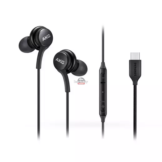 Samsung gyári sztereó felvevős fülhallgató - EO-IC100BBE tuned by AKG - Type-C csatlakozó - fekete (ECO csomagolás)
