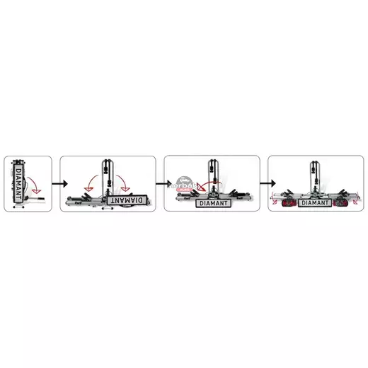 Pro-User Diamant 91739 2-es kerékpártartó vonóhorogra Pro-User Diamant 91739 2-es kerékpártartó vonóhorogra