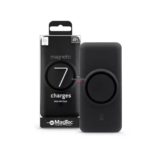 Univerzális hordozható, asztali akkumulátor töltő - Juice ECO 7 MagTec Power Bank - USB + Type-C - 20.000 mAh - fekete