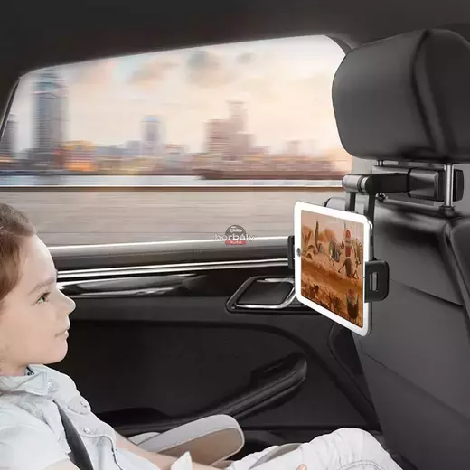 Tech-Protect univerzális fejtámlára szerelhető telefon/tablet autós tartó - Tech-Protect V2 Headrest Car Mount - fekete