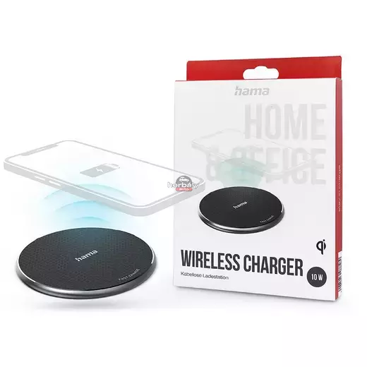 HAMA Qi univerzális vezeték nélküli töltő állomás - 10W - HAMA QI-FC10 Wireless Charger - fekete