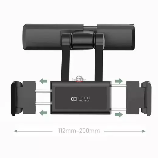 Tech-Protect univerzális fejtámlára szerelhető telefon/tablet autós tartó - Tech-Protect V2 Headrest Car Mount - fekete