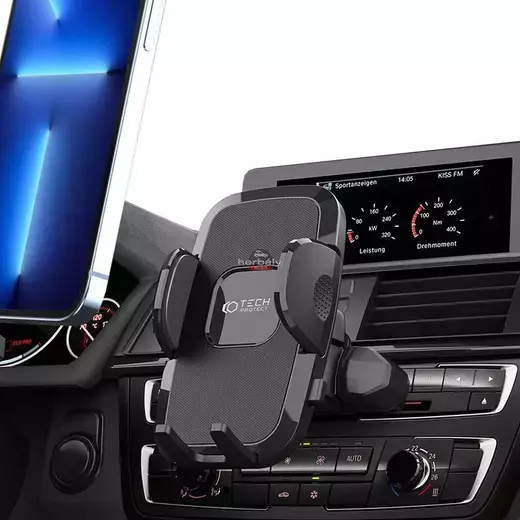 Univerzális CD-lejátszóba illeszhető PDA/GSM autós tartó - Tech-Protect Universal CD Car Mount V3 - fekete