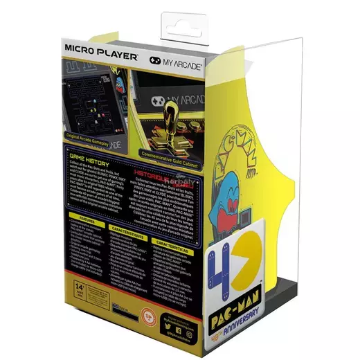 My Arcade DGUNL-3290 Pac-Man 40th Anniversary Micro Player Retro Arcade 6.75" Hordozható Játékkonzol