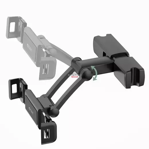 Tech-Protect univerzális fejtámlára szerelhető telefon/tablet autós tartó - Tech-Protect V2 Headrest Car Mount - fekete