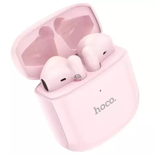 HOCO TWS Bluetooth sztereó headset v5.3 + töltőtok - HOCO EW19 Plus True Wireless Earphones with Charging Case - rózsaszín