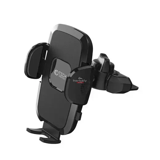 Univerzális CD-lejátszóba illeszhető PDA/GSM autós tartó - Tech-Protect Universal CD Car Mount V3 - fekete