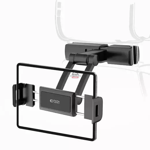 Tech-Protect univerzális fejtámlára szerelhető telefon/tablet autós tartó - Tech-Protect V2 Headrest Car Mount - fekete