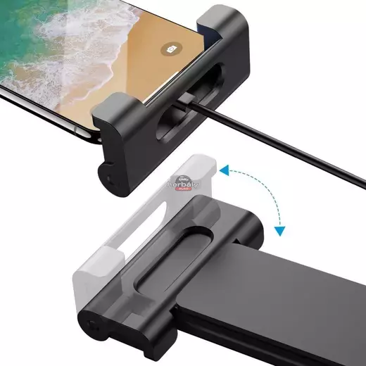 Tech-Protect univerzális fejtámlára szerelhető telefon/tablet autós tartó - Tech-Protect Headrest Car Mount - fekete