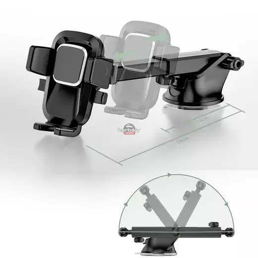 Univerzális műszerfalra/szélvédőre helyezhető PDA/GSM autós tartó - Tech-ProtectV4 Universal Dashboard and Windshield Car Mount - fekete