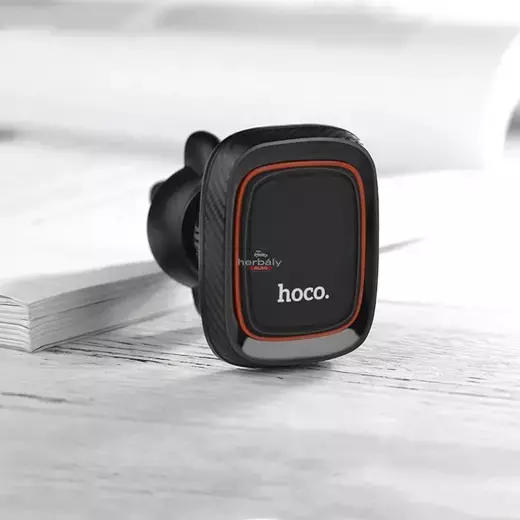 HOCO univerzális szellőzőrácsba illeszthető mágneses autós tartó - HOCO CA23 Lotto Series Magnetic Air Outlet Holder - fekete