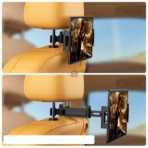 Tech-Protect univerzális fejtámlára szerelhető telefon/tablet autós tartó - Tech-Protect Headrest Car Mount - fekete
