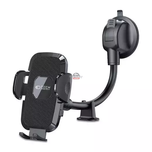Univerzális műszerfalra/szélvédőre helyezhető PDA/GSM autós tartó - Tech-ProtectUniversal Windshield Dashboard Car Mount V3W-D - fekete