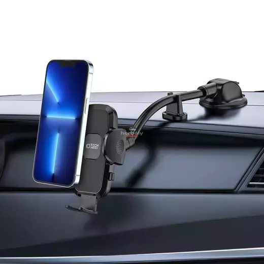 Univerzális műszerfalra/szélvédőre helyezhető PDA/GSM autós tartó - Tech-ProtectUniversal Windshield Dashboard Car Mount V3W-D - fekete