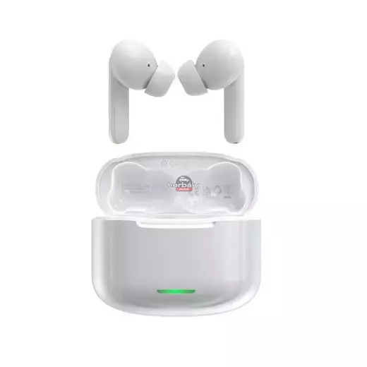 Devia TWS Bluetooth sztereó headset v5.1 + töltőtok - Devia ANC-E1 Star Series True Wireless Earphones with Charging Case - fehér