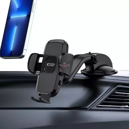Univerzális műszerfalra helyezhető PDA/GSM autós tartó - Tech-Protect Universal Dashboard Car Mount V3D - fekete