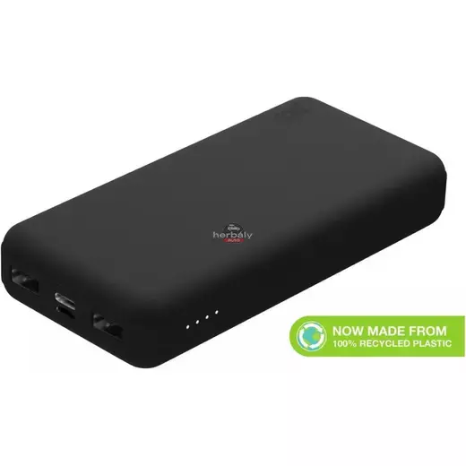 Univerzális hordozható, asztali akkumulátor töltő - Juice ECO MAX Power Bank - 2xUSB + Type-C - 20.000 mAh - fekete