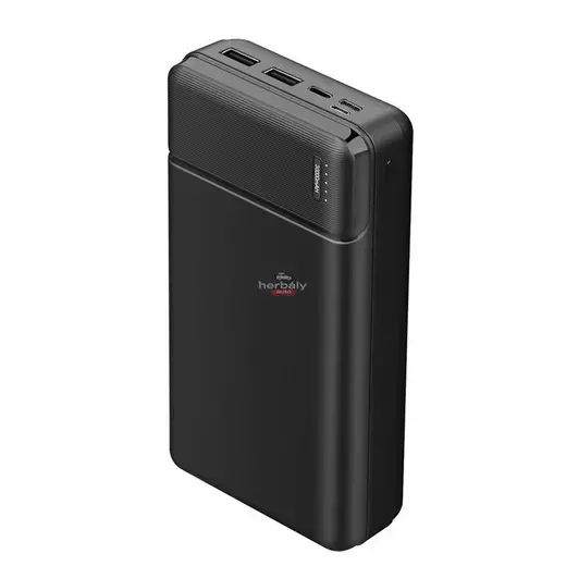 Maxlife univerzális hordozható, asztali akkumulátor töltő - Maxlife MXPB-01 Power Bank - 2xUSB + microUSB + Type-C + Lightning - 30.000 mAh - fekete