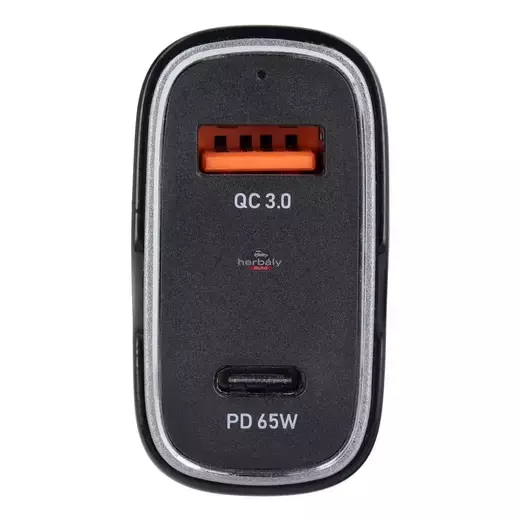 Quad szivargyújtó töltő adapter USB + Type-C bemenettel - 83W - Quad CC53-1A1C Car Charger PD 65W + QC 3.0 - fekete