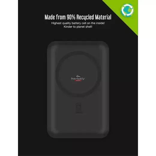 Univerzális hordozható, asztali akkumulátor töltő - Juice ECO 3 MagTec Power Bank - USB + Type-C - 10.000 mAh - fekete