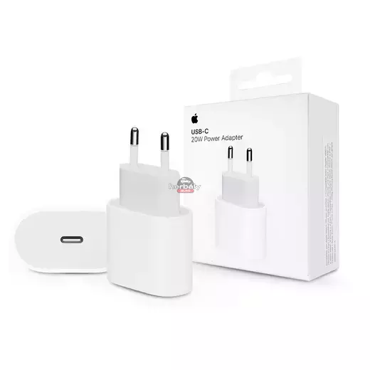 Apple eredeti, gyári USB Type-C hálózati töltő adapter - 20W - MHJE3ZM/A - fehér