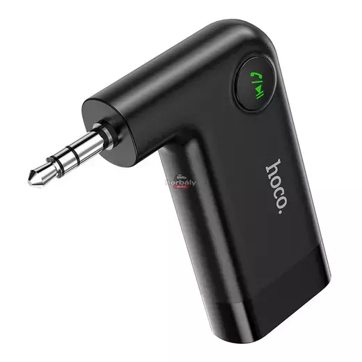 HOCO Bluetooth vezeték nélküli AUX vevőegység - HOCO E53 In-Car AUX Wireless Receiver - fekete