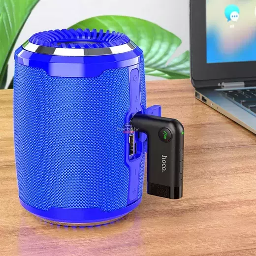 HOCO Bluetooth vezeték nélküli AUX vevőegység - HOCO E53 In-Car AUX Wireless Receiver - fekete