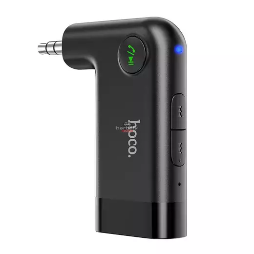 HOCO Bluetooth vezeték nélküli AUX vevőegység - HOCO E53 In-Car AUX Wireless Receiver - fekete