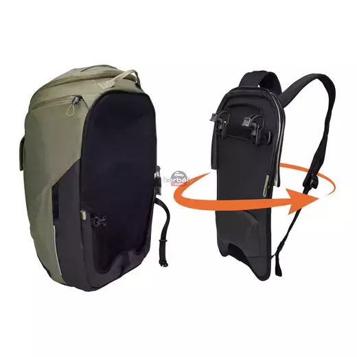 Kerékpártáska és hátizsák 3205092 Paramount Pannier 26L, zöld