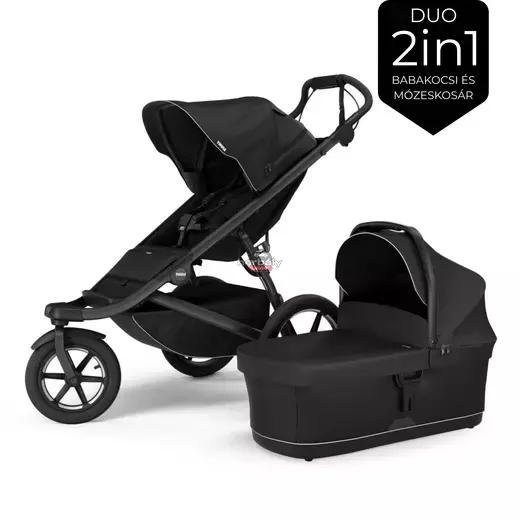Thule Urban Glide 3 babakocsi+mózeskosár 2az1-ben, black