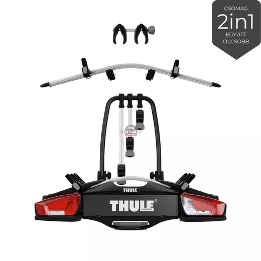 Thule Velocompact 926 3-as kerékpártartó vonóhorogra + adapter 4. kerékpárhoz