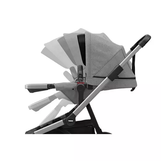 Thule Sleek mózeskosárral 11000006 babakocsi Világos szürke Thule Sleek mózeskosárral 11000006 babakocsi Világos szürke