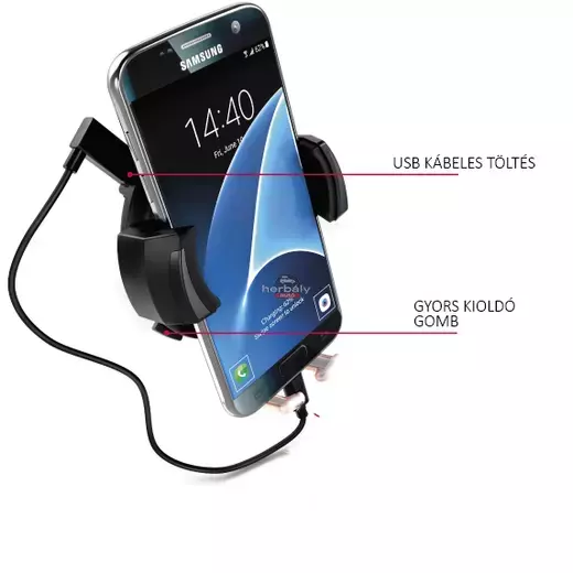 Bury PowerCharge USB konzol, vezetékes töltéssel