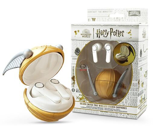 Harry Potter TWS Bluetooth sztereó headset v5.0 + töltőtok - Harry Potter GoldenSnitchTrue Wireless Earphones with Charging Case - fehér