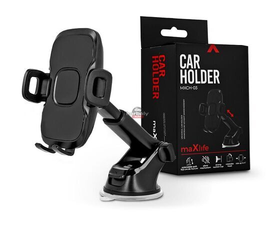 Maxlife univerzális műszerfalra/szélvédőre helyezhető PDA/GSM autós tartó - Maxlife MXCH-03 Car Holder - fekete