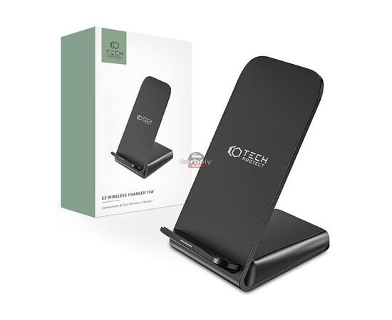Tech-Protect Qi univerzális vezeték nélküli töltő állomás - 15W - Tech-Protect S2 Wireless Charger for Phone - fekete