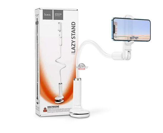 HOCO univerzális asztali telefontartó 4,5-7 méretű készülékhez - HOCO HD4 Lazy Stand - fehér