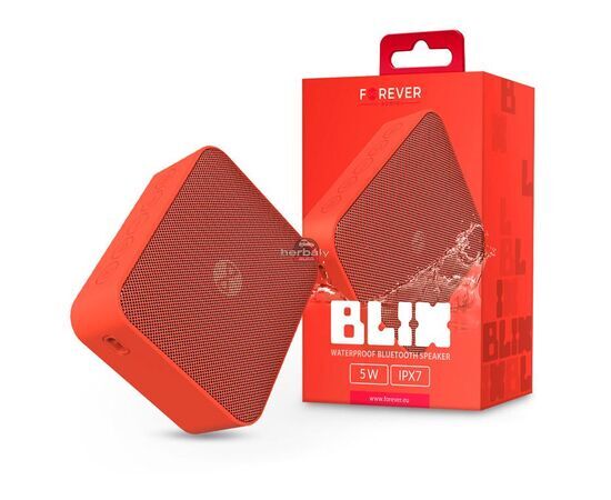 Forever vezeték nélküli bluetooth hangszóró - Forever Blix 5 BS-800 Waterproof Bluetooth Speaker - piros