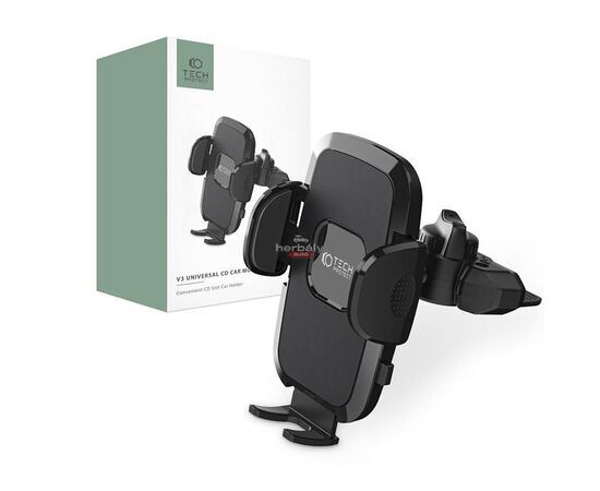 Univerzális CD-lejátszóba illeszhető PDA/GSM autós tartó - Tech-Protect Universal CD Car Mount V3 - fekete