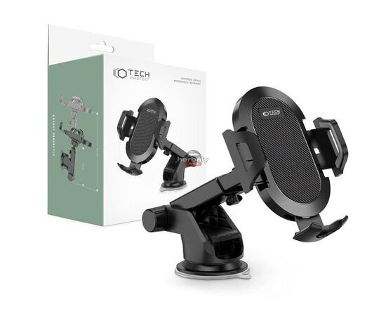Univerzális műszerfalra/szélvédőre helyezhető PDA/GSM autós tartó - Tech-Protect Universal Dash and Windshield Car Mount - fekete