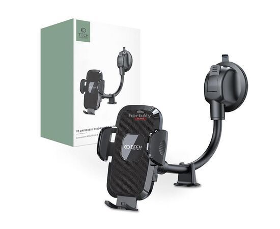 Univerzális műszerfalra/szélvédőre helyezhető PDA/GSM autós tartó - Tech-ProtectUniversal Windshield Dashboard Car Mount V3W-D - fekete