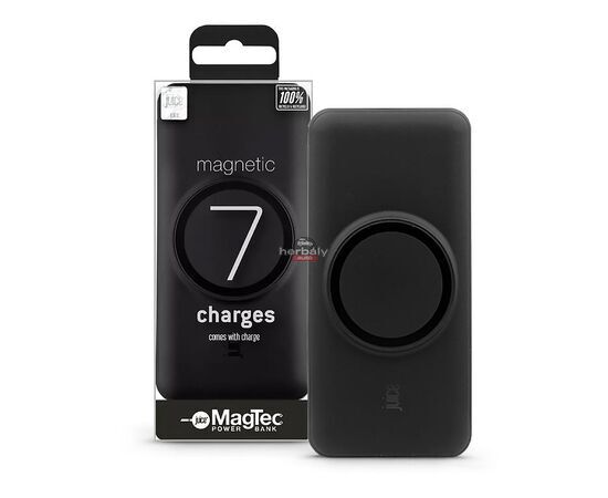 Univerzális hordozható, asztali akkumulátor töltő - Juice ECO 7 MagTec Power Bank - USB + Type-C - 20.000 mAh - fekete
