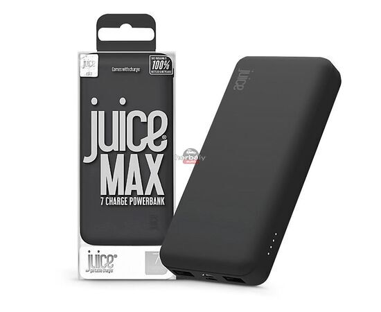 Univerzális hordozható, asztali akkumulátor töltő - Juice ECO MAX Power Bank - 2xUSB + Type-C - 20.000 mAh - fekete