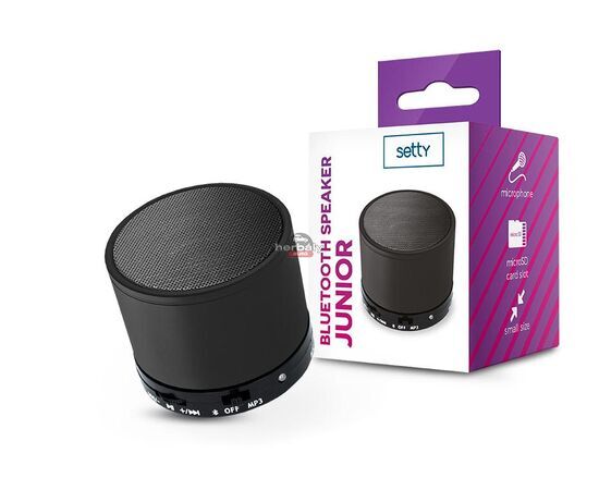 Setty bluetooth mini hangszóró - Setty Junior Bluetooth Speaker - fekete