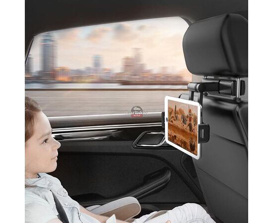 Tech-Protect univerzális fejtámlára szerelhető telefon/tablet autós tartó - Tech-Protect V2 Headrest Car Mount - fekete