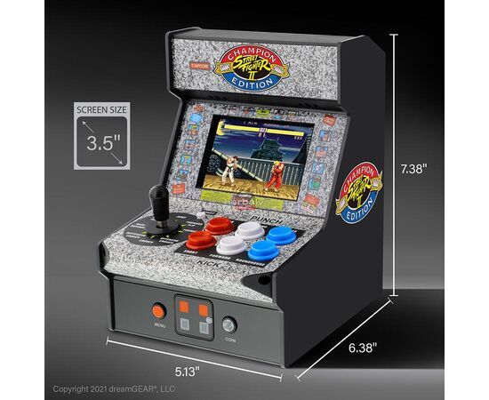 My Arcade DGUNL-3283 Street Fighter II Champion Edition Micro Player Retro Arcade 7.5" Hordozható Játékkonzol