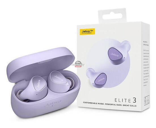 Jabra TWS Bluetooth sztereó headset v5.2 + töltőtok - Jabra Elite 3 True Wireless Earphones with Charging Case - lila