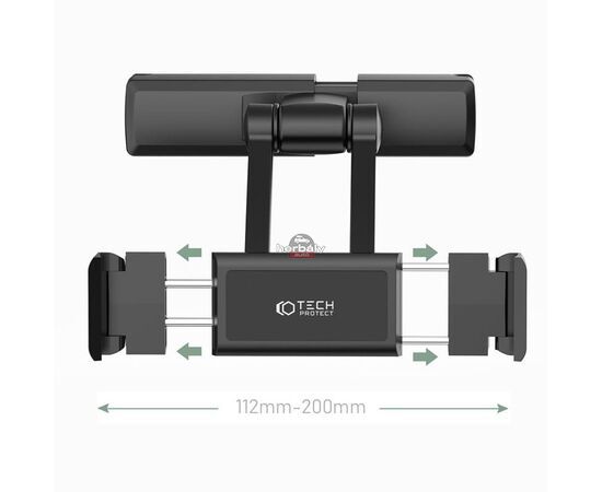Tech-Protect univerzális fejtámlára szerelhető telefon/tablet autós tartó - Tech-Protect V2 Headrest Car Mount - fekete